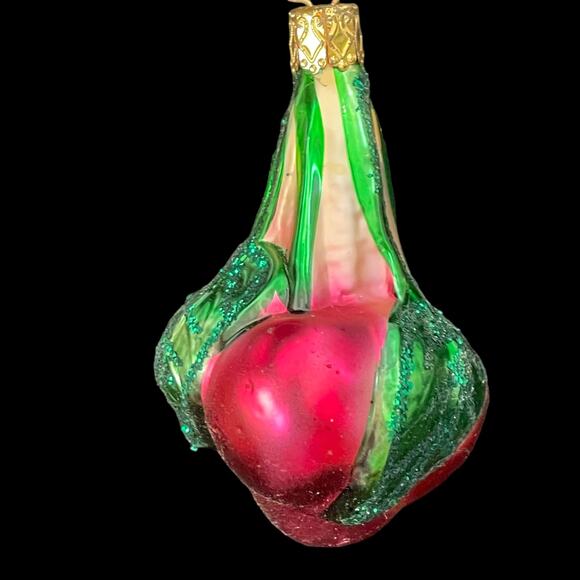 Inge Glass Ornament Fruit Cherries Germany Vintage Christmas Cherry READ - Picture 4 of 16